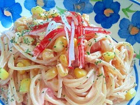 まぜるだけ！かにかまパスタ